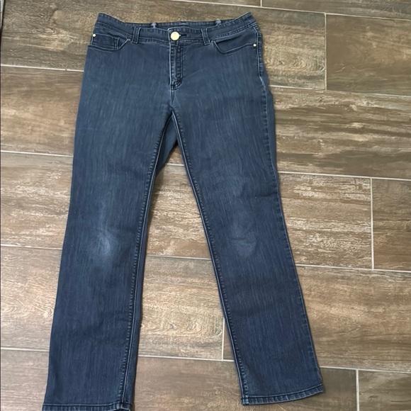 Chico's Ankle Cropped Jeans set of 3 pairs in Blue and Gray - Picture 13 of 16